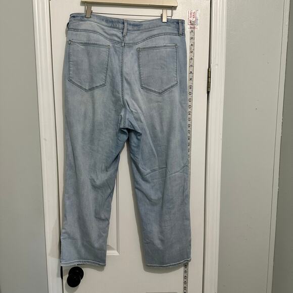 Athleta Sculptek Sz 16 Straight Leg Ankle Jeans Light Wash Stretch 535340 34x25 - Picture 6 of 10